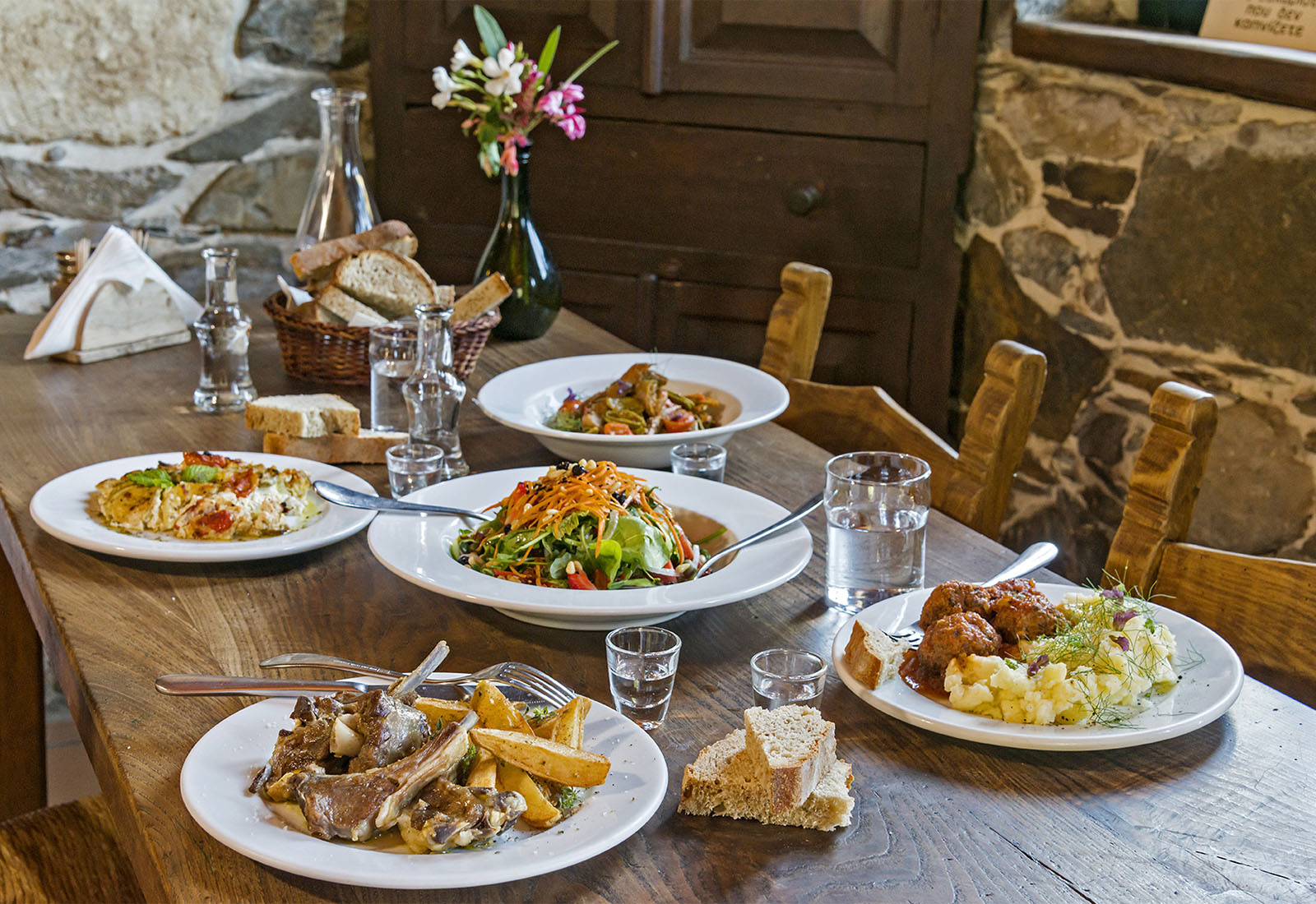 A full table at Milia Restaurant
