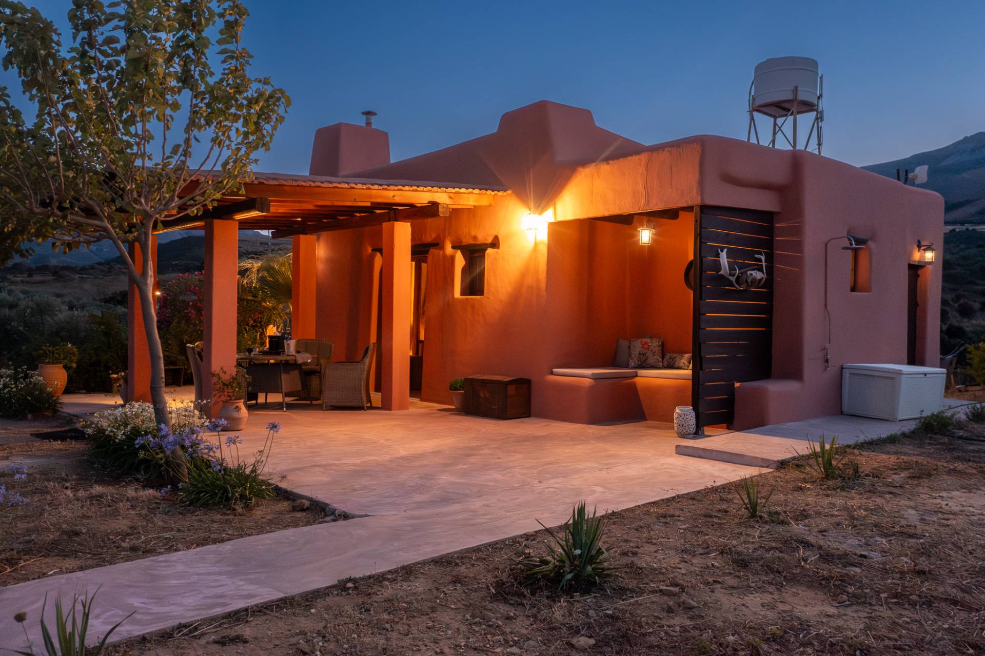 Mountain retreat near pristine beaches,Short drive to crystal-clear Cretan beaches,Mediterranean sea adventures from the mountains,Beach-hopping base in western Crete,Coastal escapes minutes away,Off-grid luxury with beach proximity,Crete's best beaches within easy reach